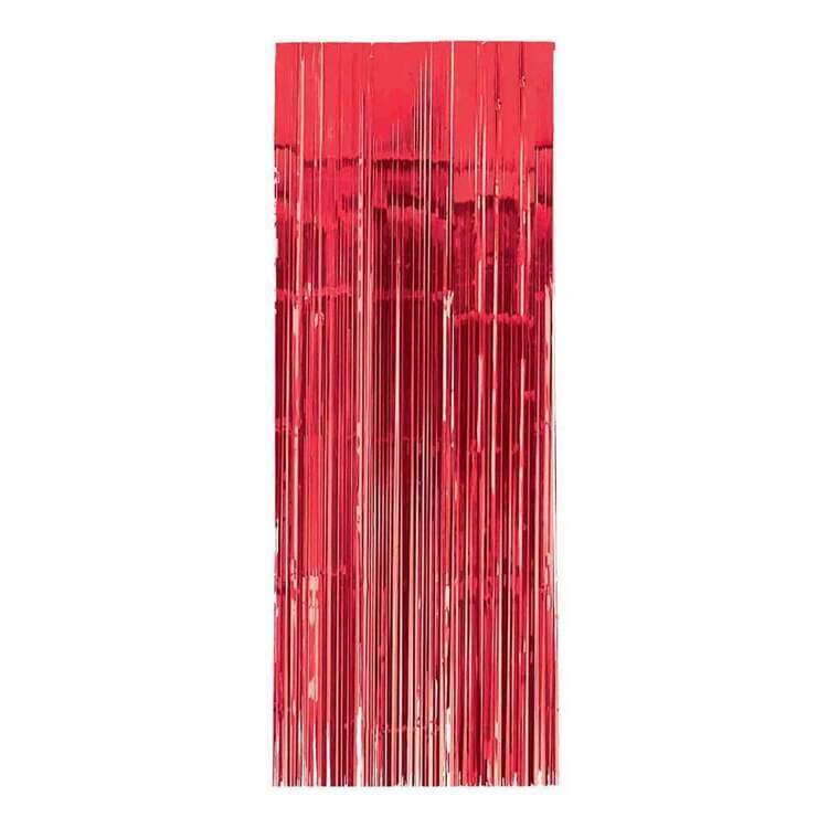 Metallic Red Foil Curtain 2M x 1M Backdrop - Party Owls