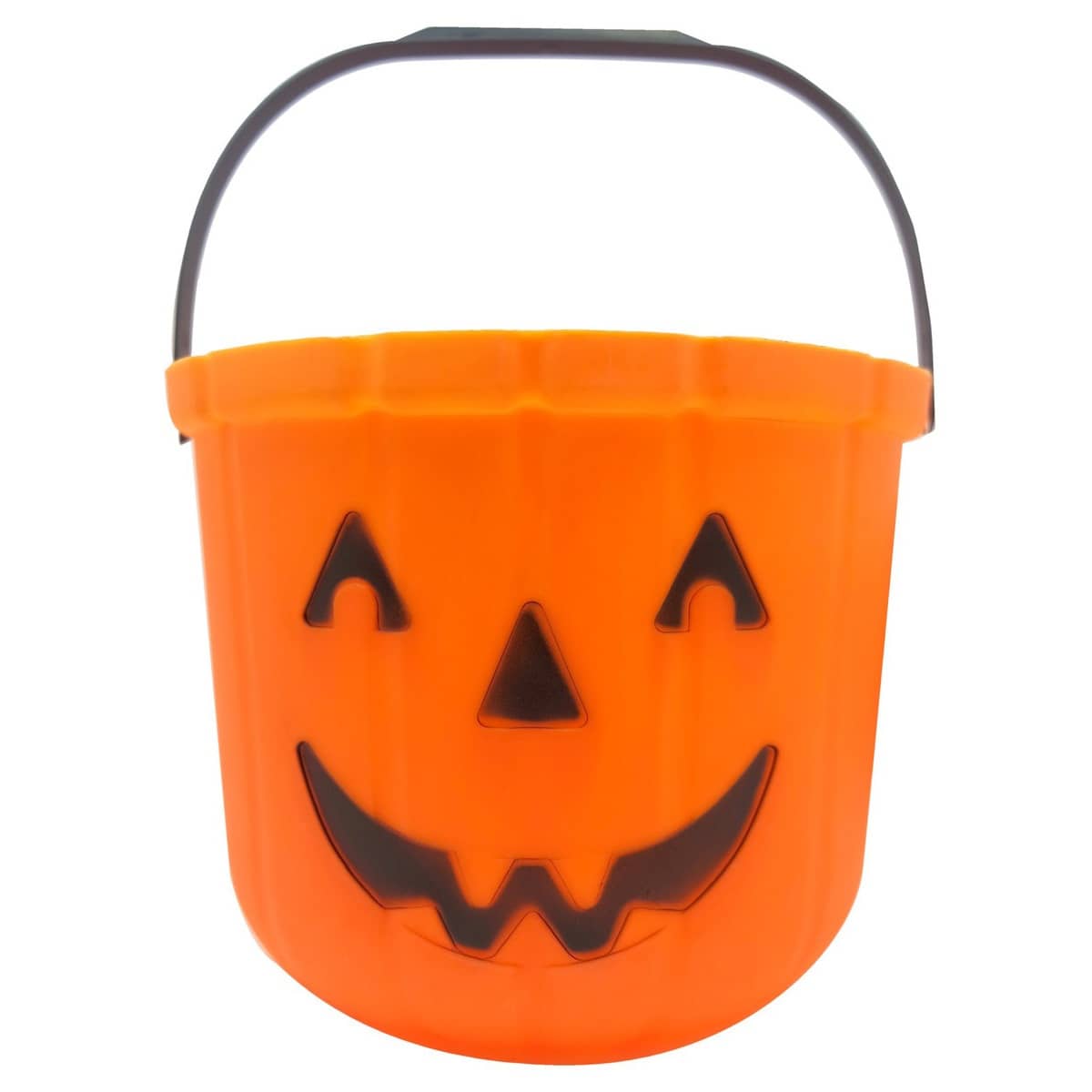 Halloween Orange Plastic Pumpkin Bucket Container - Party Owls