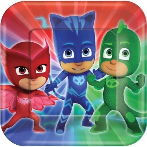 PJ Masks Large Paper Plates 23CM (9") 8pk 551741 - Party Owls