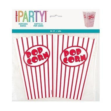 Popcorn Boxes 10pk Movie Night 59022 - Party Owls