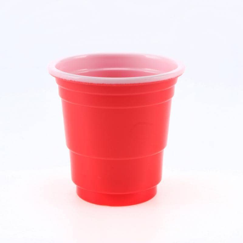 Red Plastic Shot Glasses 60ml 30pk American Style - Party Owls