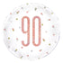 Rose Gold 90th Birthday Foil Prismatic Balloon 45CM (18") - Party Owls