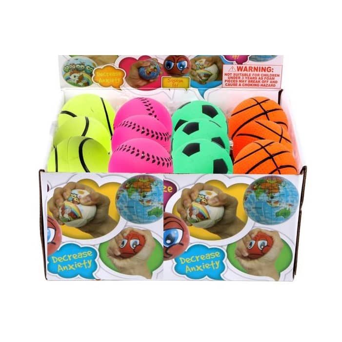 Sport Bounce Hand Balls 6CM 4pk Party Favours - Party Owls