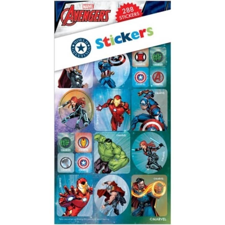 Avengers Sticker Book 288pk (12 Sheets) Party Favours - Party Owls