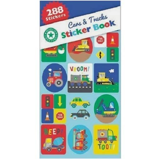 Sticker Book 288pk Cars Trucks Construction Party Favour WEB5778 - Party Owls