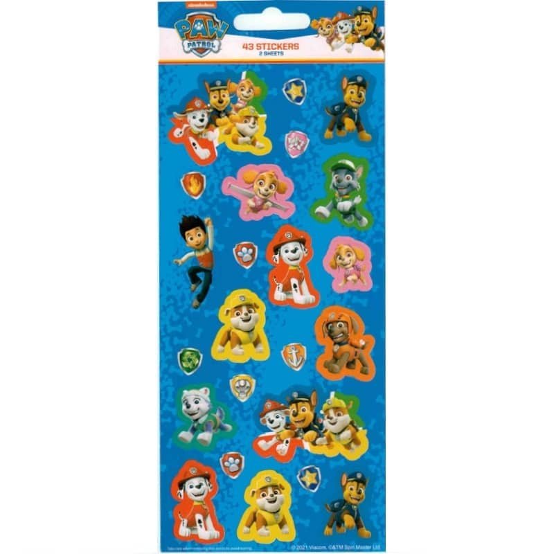 PAW Patrol Sticker Sheets 43pk (2 Sheets) WEB5998 - Party Owls