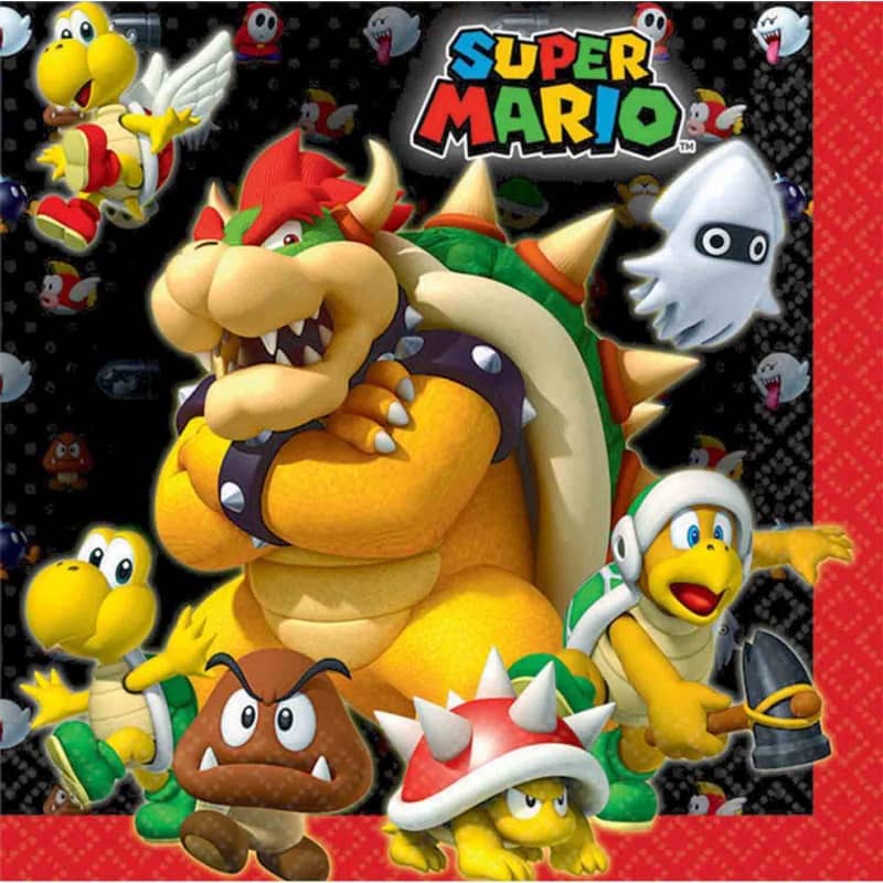 Super Mario Bros. Lunch Napkins 16pk - Party Owls