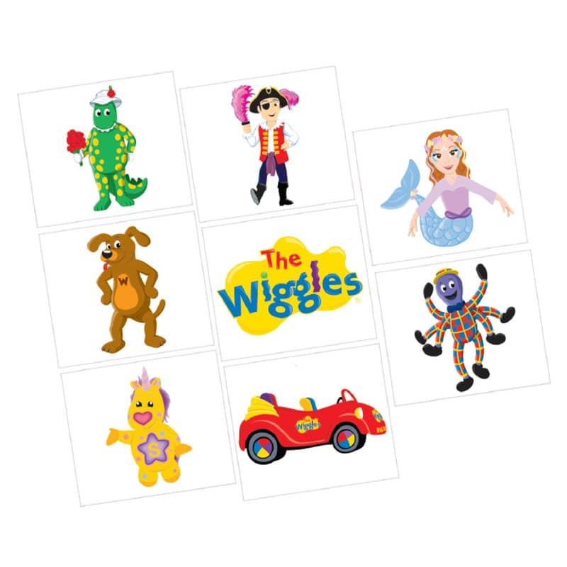 The Wiggles Temporary Tattoos 8PCS Party Favours - Party Owls